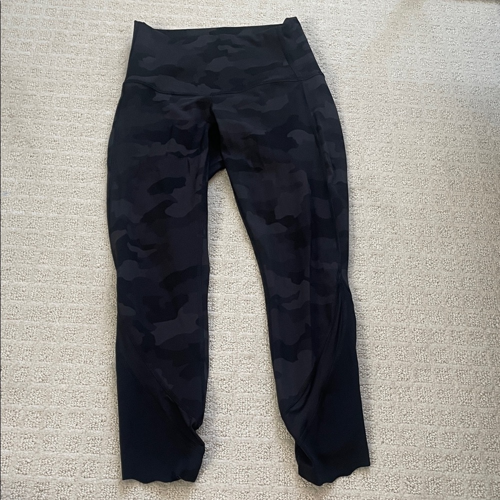 Lululemon Black Camouflage Leggings